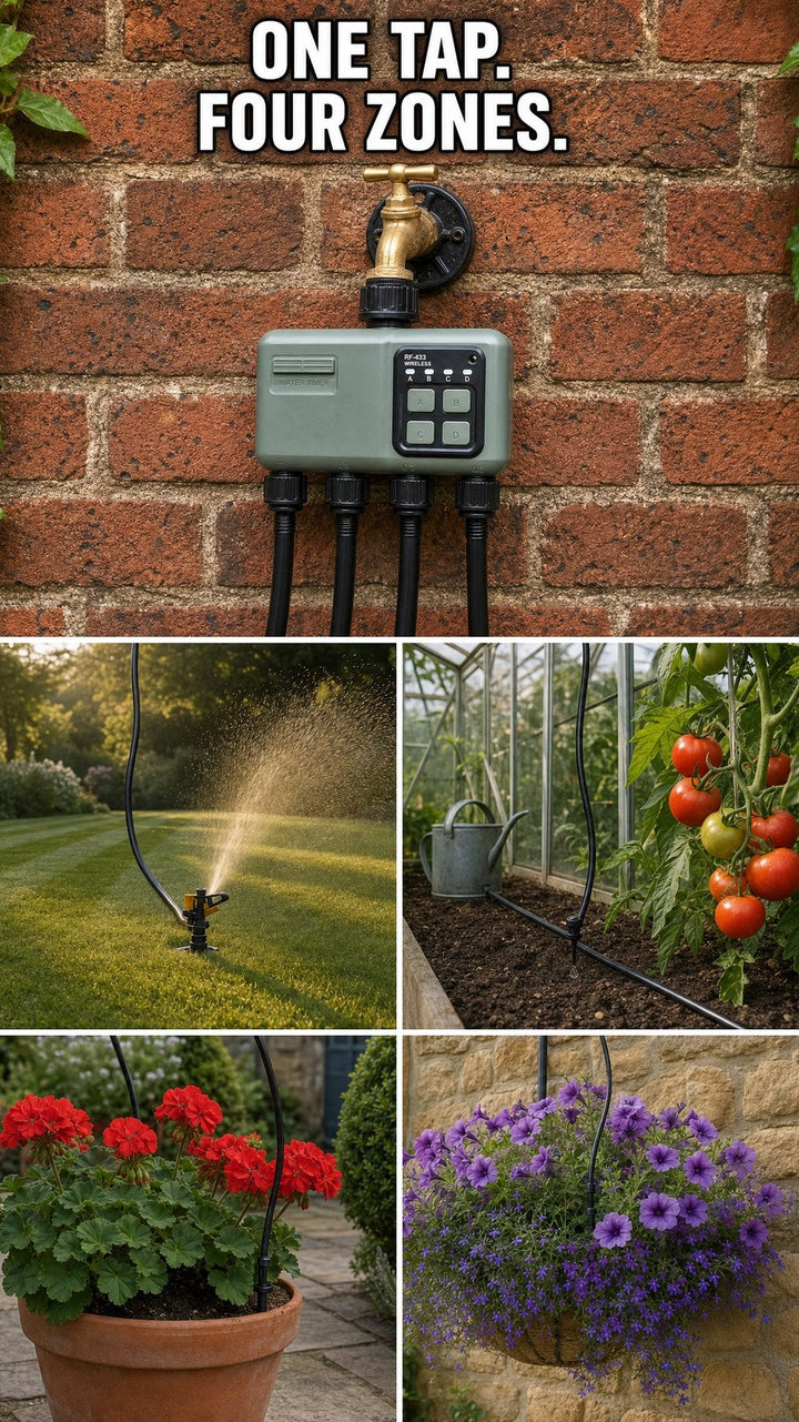 4-Zonen-Gartenbewässerung planen: vier Bereiche sinnvoll aufteilen